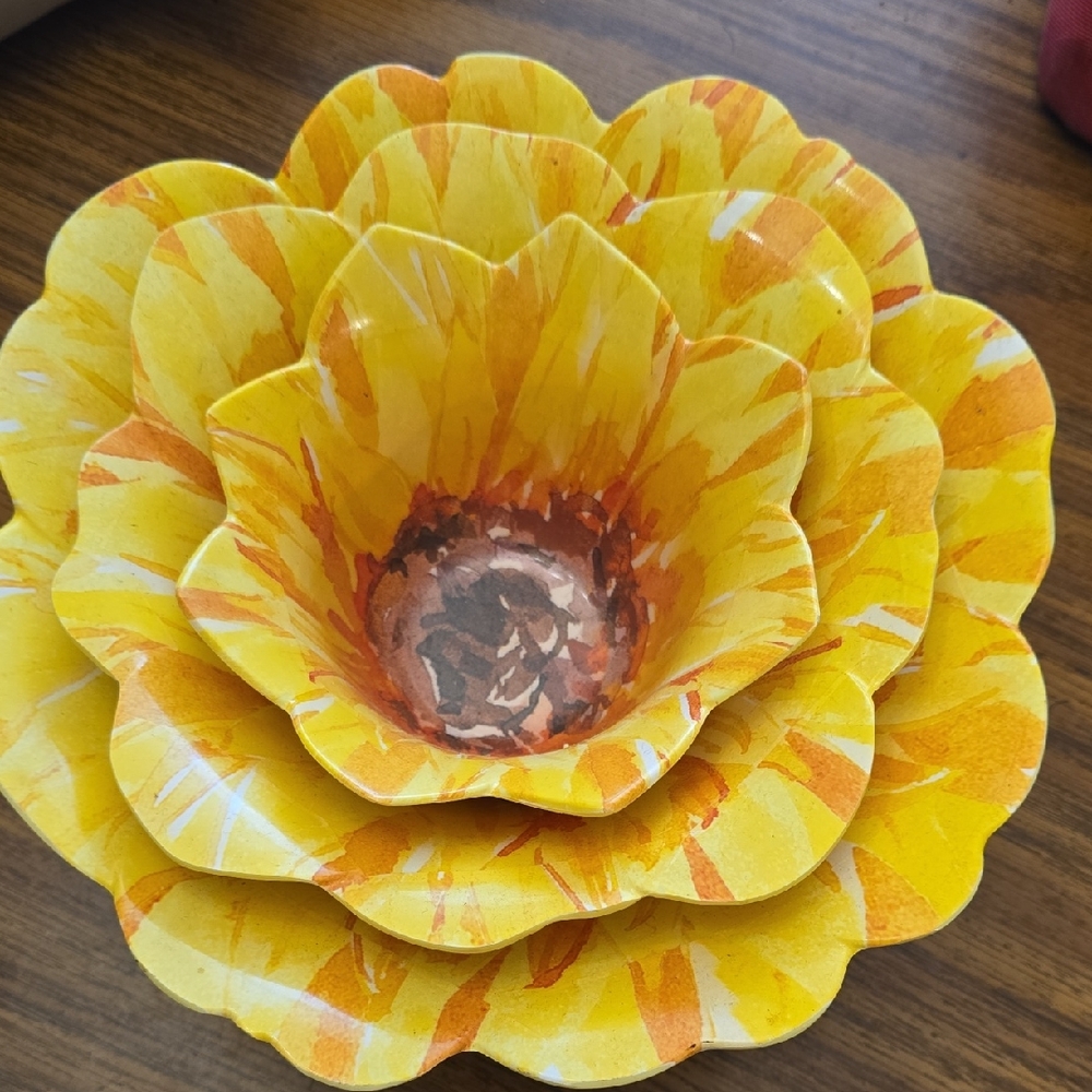 Sun Flower Nesting Bowls